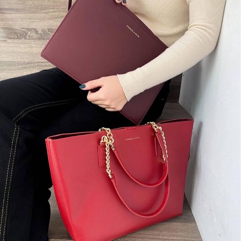 TAS CNK TOTE BAG CHAIN WITH POUCH CK-022 _ TAS WANITA