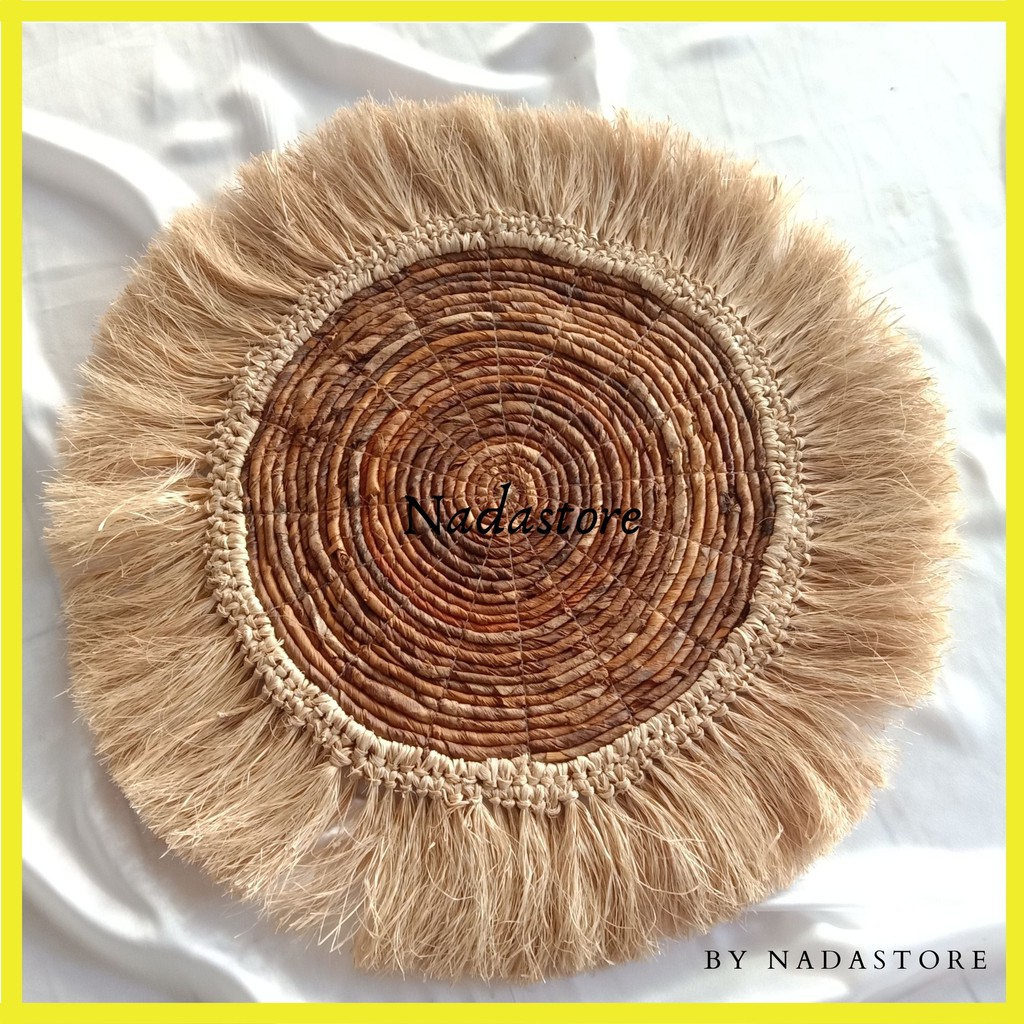 WALLDECOR RUMBAI UNIK DAN AESTHETIC / HIASAN DINDING NATURAL DIAMETER 40 CM