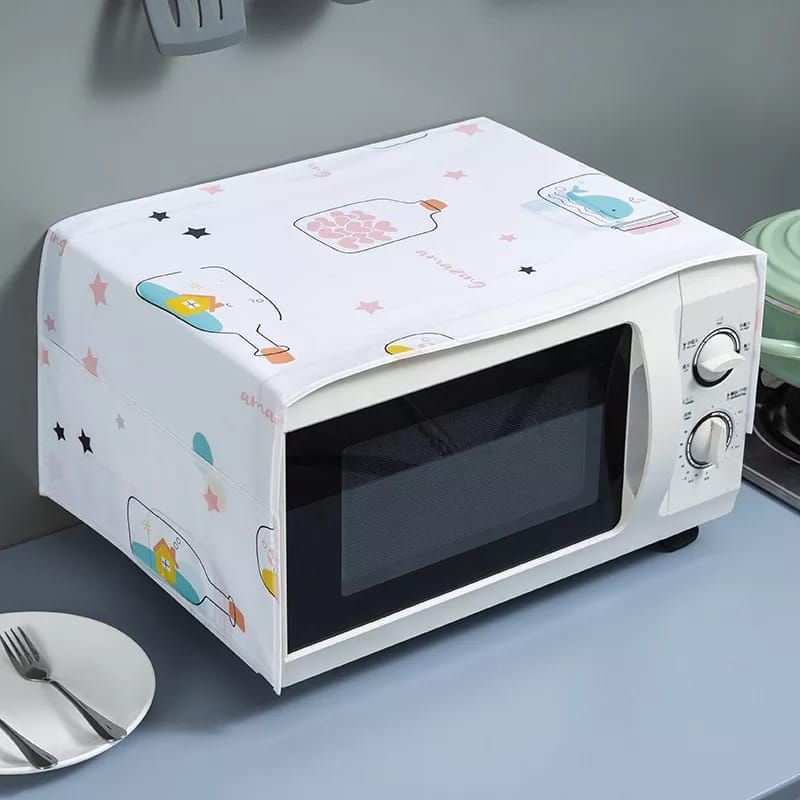 Cover penutup microwave/Waterproof cover dengan kantong storage pouch