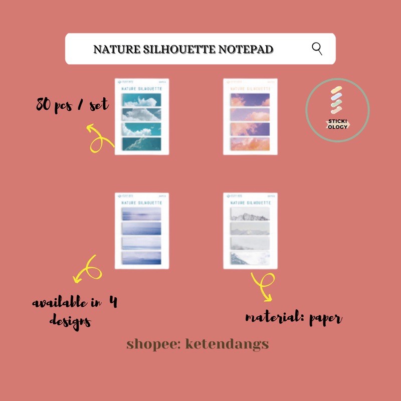 

NATURE SILHOUETTE NOTEPAD PT 1