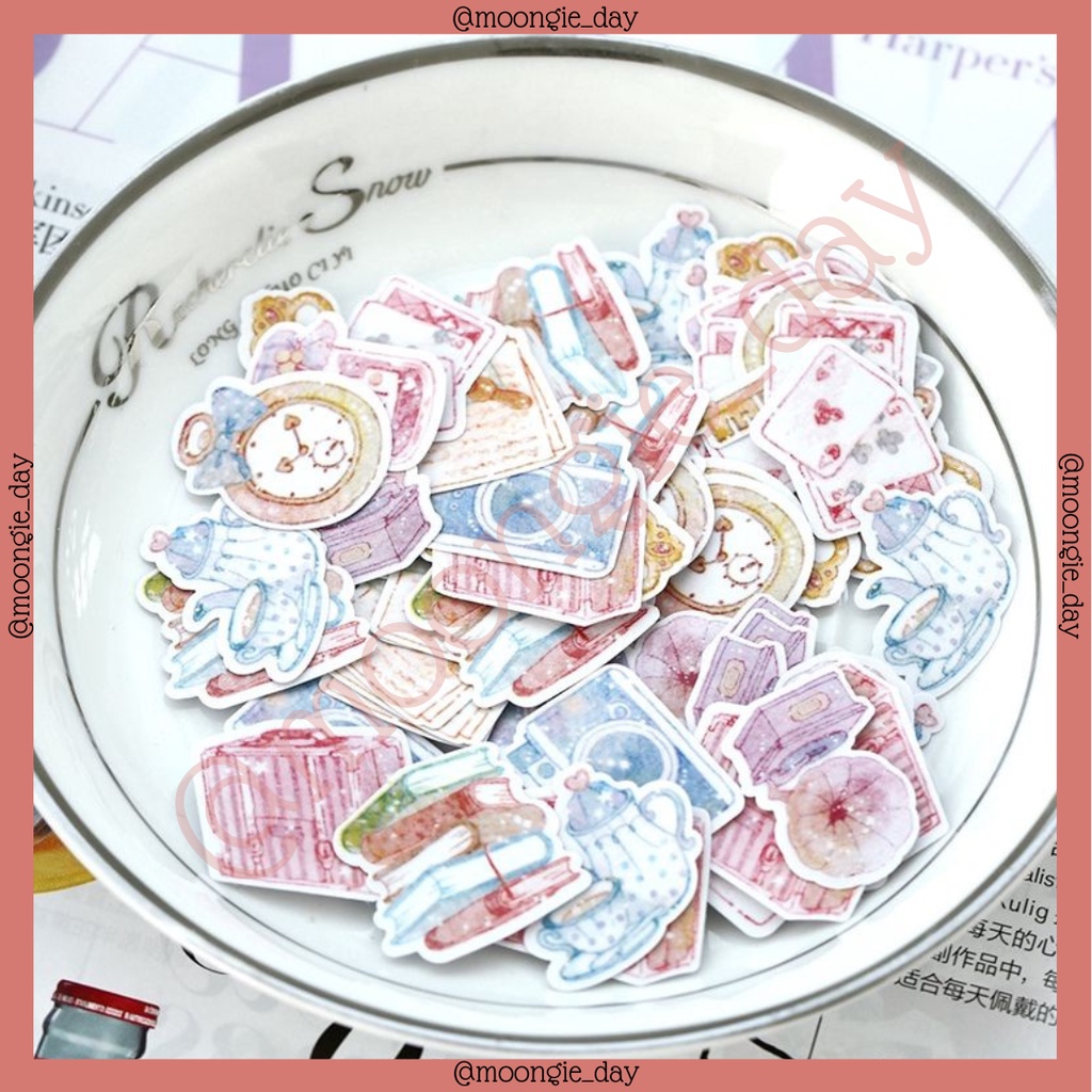 

30 PCS/BAG STICKER BLUR TEMA SEA DAYS BROWN RASI STARS BULLET JURNAL LUCU MURAH DIY DIARY