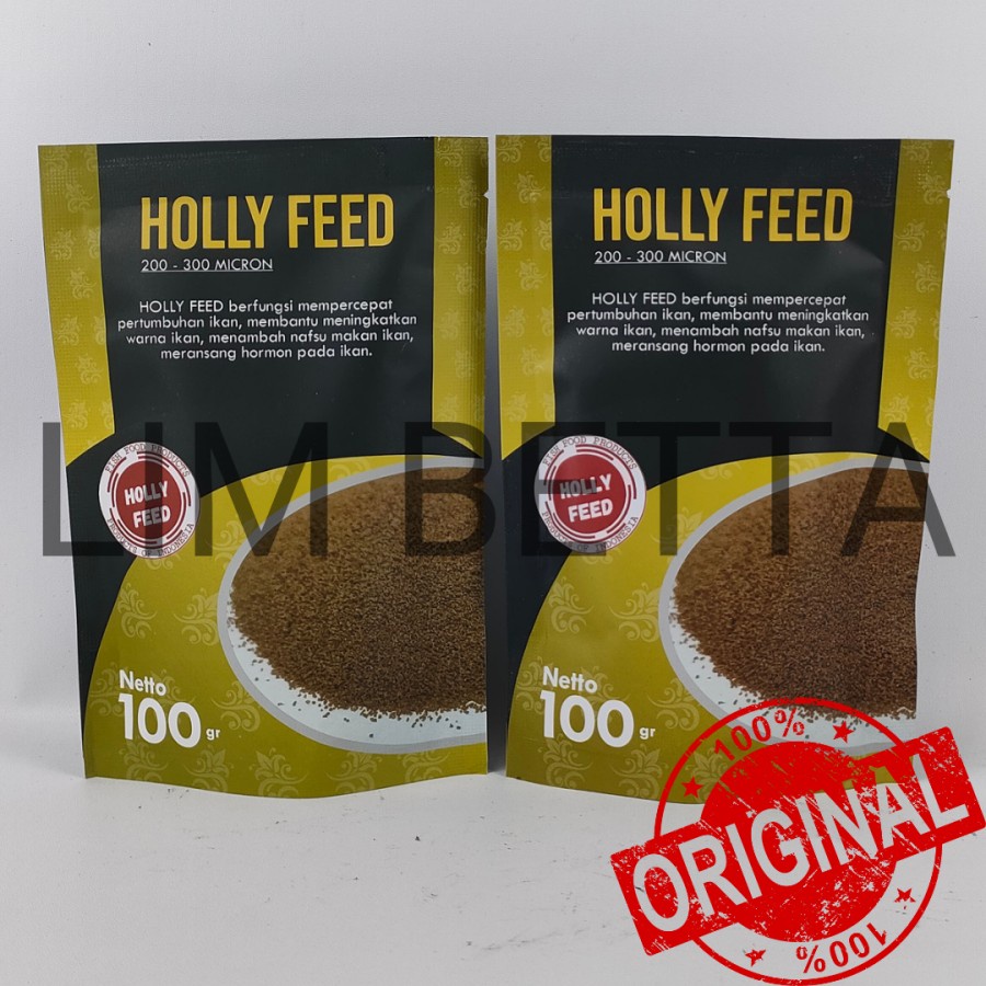 HOLLY FEED 200-300 / PELET PENGGANTI MEM DAN NRD 100 GRAM