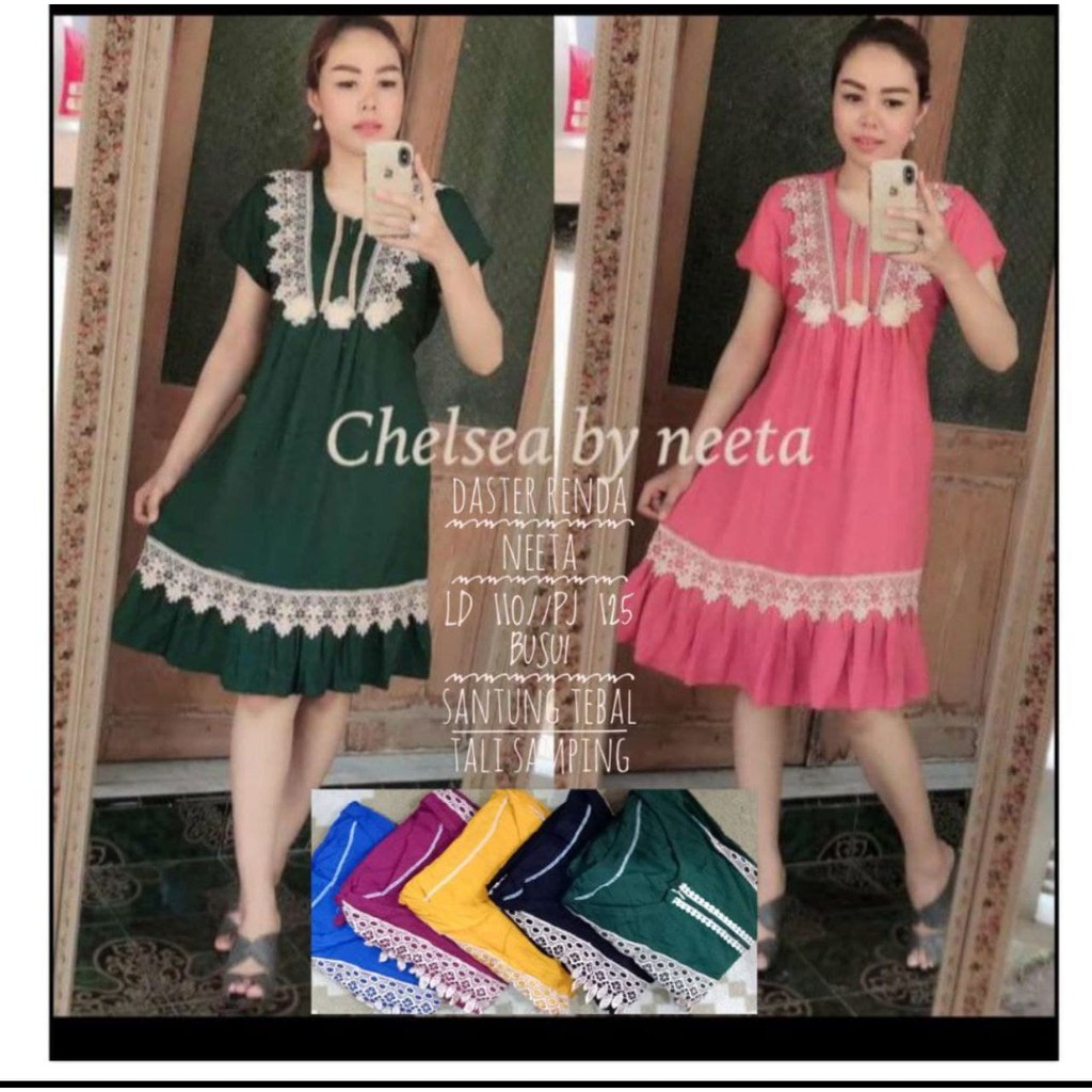 Daster arab renda Naura turki baju tidur wanita