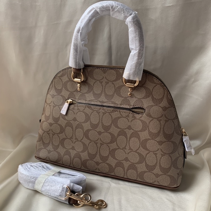 COACH KATY SATCHEL IN SIGNATURE CANVAS Light Brown (F2558)