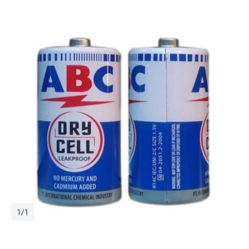 Batu Baterai Abc Biru Tanggung C isi (2 pcs)