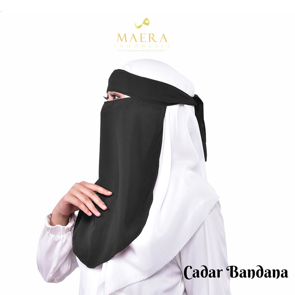 Niqab Cadar Bandana Wolfis Premium, Adem, Tidak Menerawang dan Nyaman Dimata by Maera Indonesia