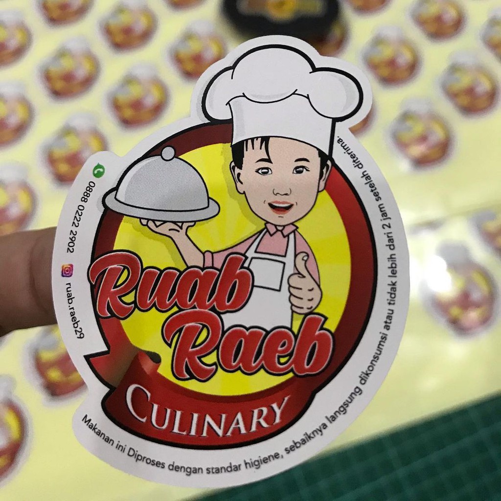 

STIKER LABEL KEMASAN MAKANAN MINIM ORDER 5 LEMBAR A3+CUTTING