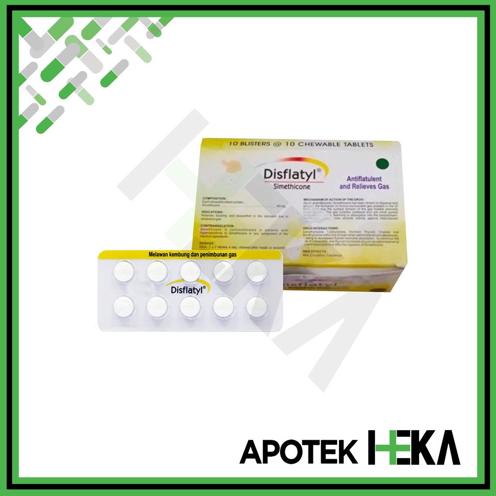 Disflatyl 40 mg Box Isi 10x10 Tablet - Obat Pereda Kembung Gas Lambung (SEMARANG)