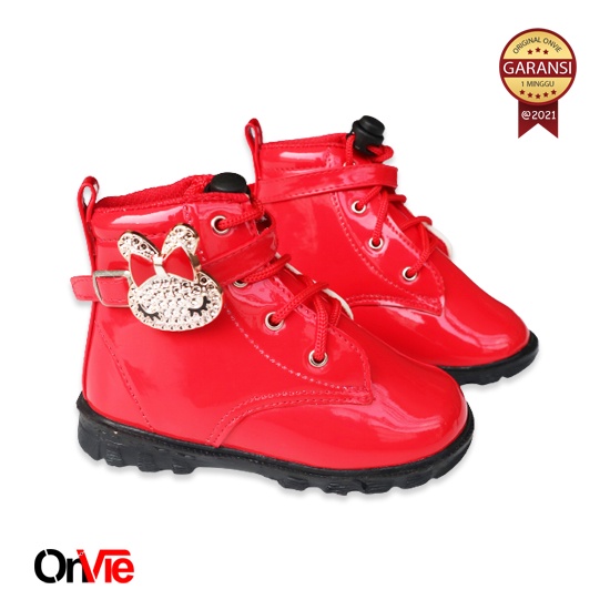 Sepatu Boots Anak Perempuan Motif Kelinci | Sepatu Pesta Formal Onvie