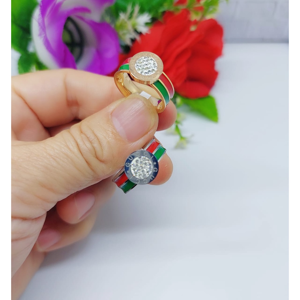 Cincin Titanium Permata 018-019 Terbaru