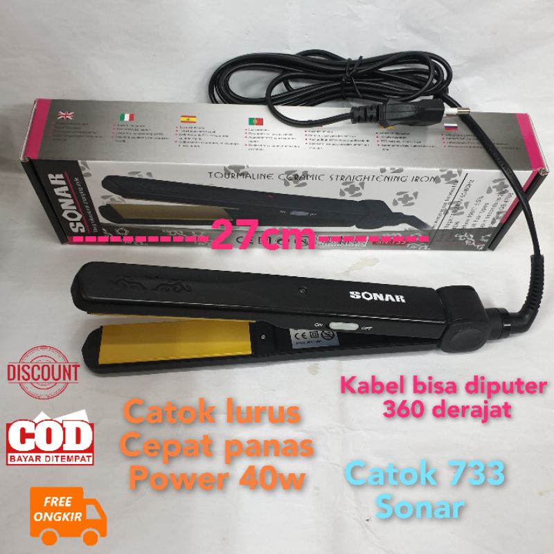 Alat catokan Rambut Sonar 2in1 Lurus Keriting Curly Murah Berkualitas Baik