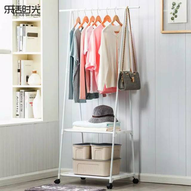 Triangle stand Rak  hanger baju  Rak  serbaguna Shopee  