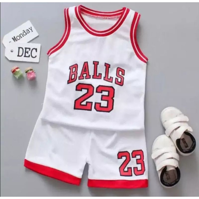 Promo-Setelan Lekbong Anak Laki-laki Dan Perempuan 1-5 Tahun/Setelan Baju Lekbong Basket Balls Anak Laki-laki Dan perempuan Terlaris