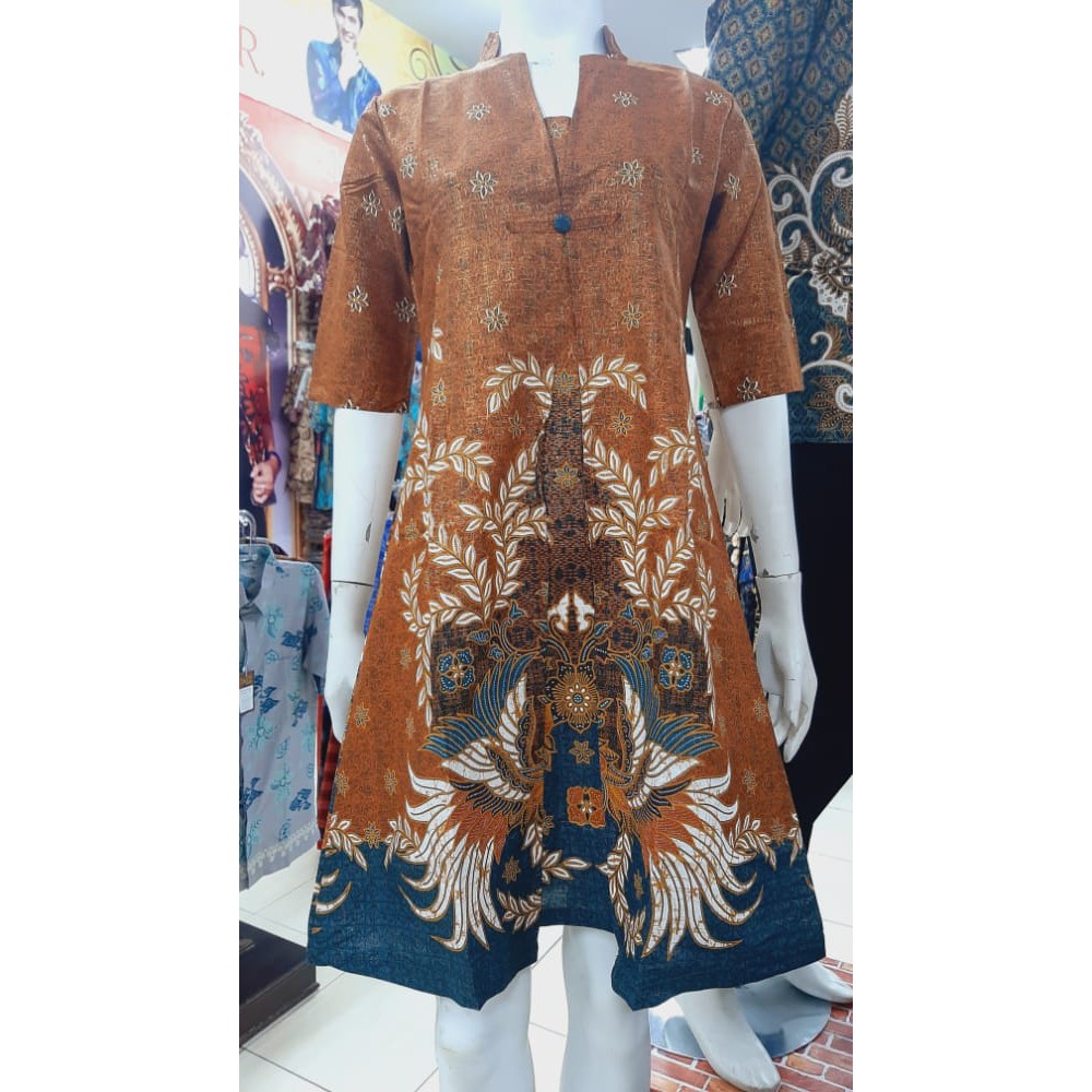 Bali Lestari |FS01.FC01|Batik Prada Pasangan Sarimbit Couple Warna Orange
