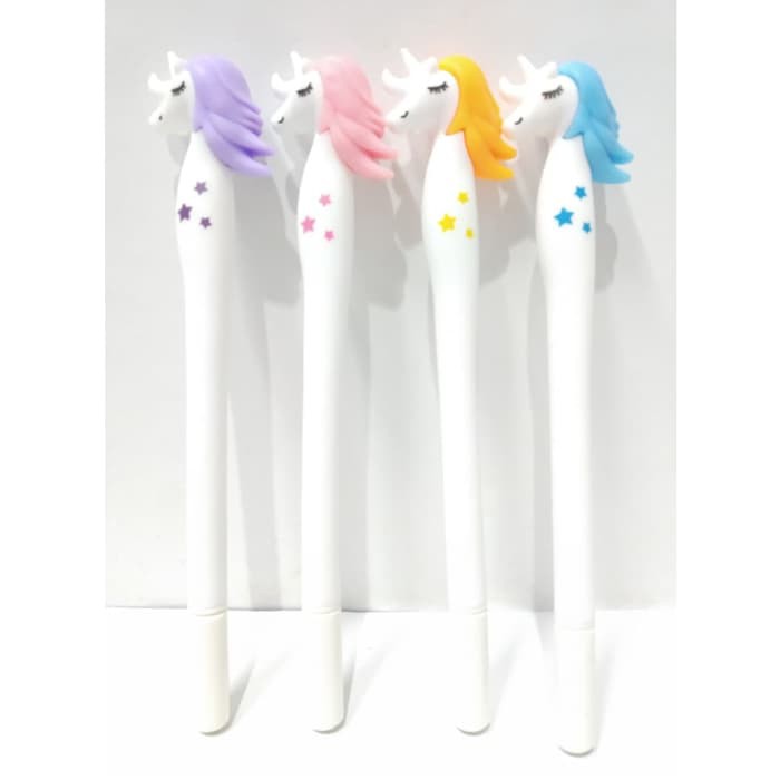 

Pulpen Bolpen Kepala Unicorn Alat Tulis Gel Hitam 0.5 mm Tipe P -