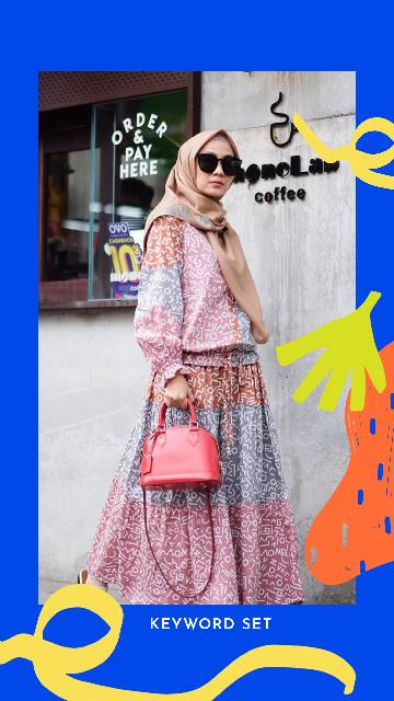 Keyword Top & Skirt Dewasa Eid Series By Monel_Chavians