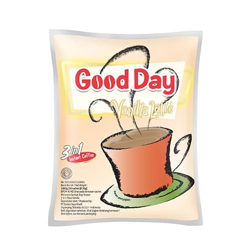 

r0eree Good Day Kopi Vanilla Latte Renteng (50 Sachet@20 Gram) Ds20X11
