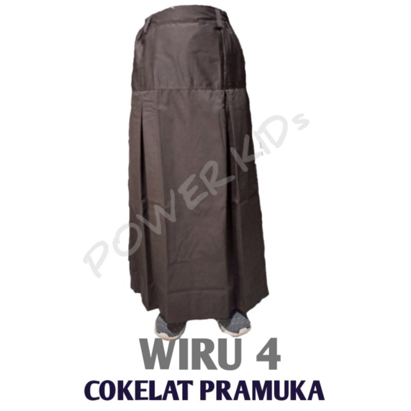 Rok seragam wiru empat coklat