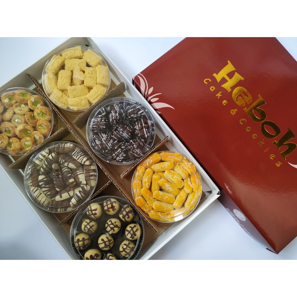 

Paket 4 Kue Kering Lebaran Premium Isi 6 Toples By Heboh Cookies