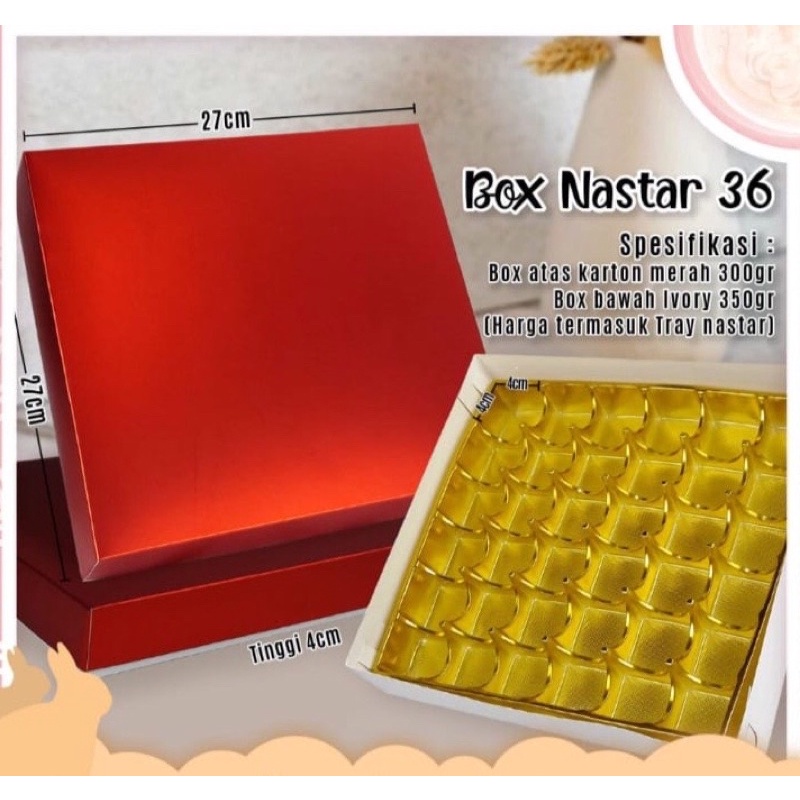 

Box Kotak Nastar Sekat 36 Hole Dus Packaging Pineapple Cake