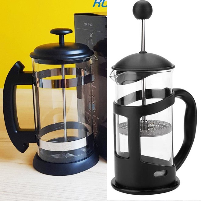 MPro 1L 800 1000 ml Jumbo French Press XL 1 liter Saringan Kopi Teh Coffee Maker Plunger Maker Pot Server