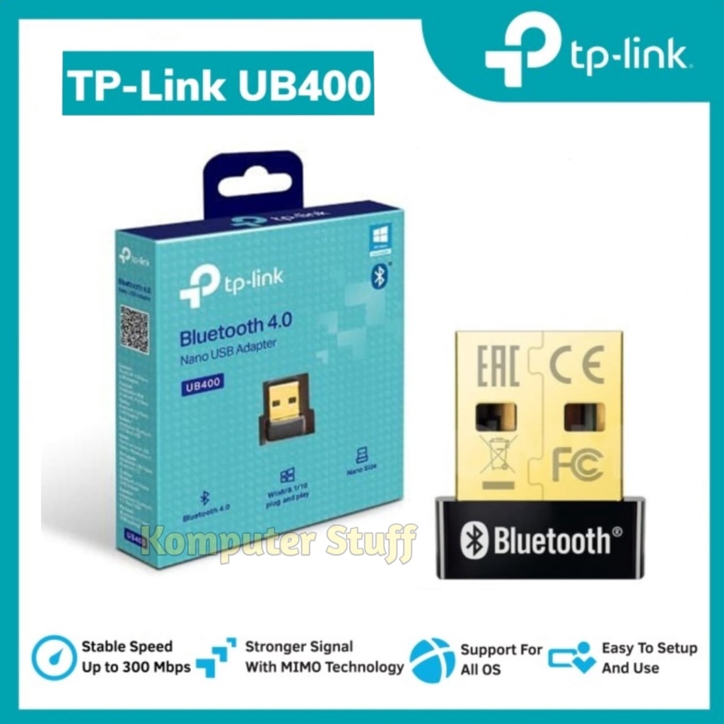 TP-Link UB400 Bluetooth 4.0 USB Penerima Bluetooth di Laptop PC Komputer