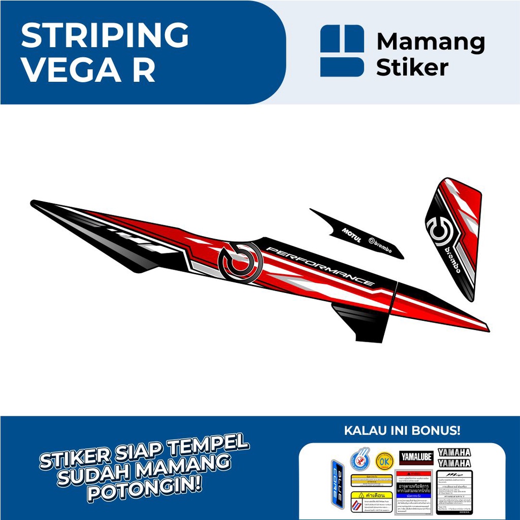 STRIPING VEGA R LAMA VARIASI 17 GRAFIS SIMPEL MINIMALIS/STIKER MOTOR HONDA VEGA R LAMA RACING/STICKE