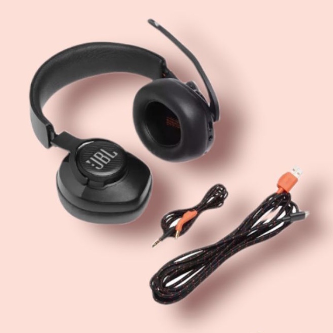 Headset JBL Quantum 400 Wired Over-Ear Gaming with RGB+Surround Sound - Garansi Resmi