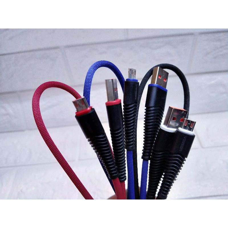 Kabel Micro &amp; Fast Chargin Kabel usb Micro Android Led lightning 1M / 3A Model Quick Charge