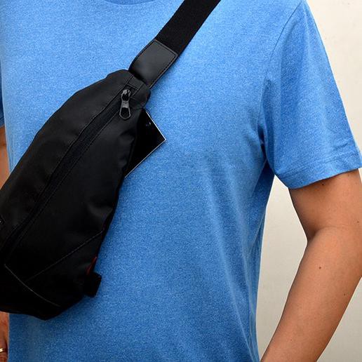ʕ ͡❛ ͜ʖ ͡❛ʔ Tas Planet Ocean ORI-Tas Pinggang -Tas Dada-Waistbag Waist Bag Hitam TPO-602704 ╡