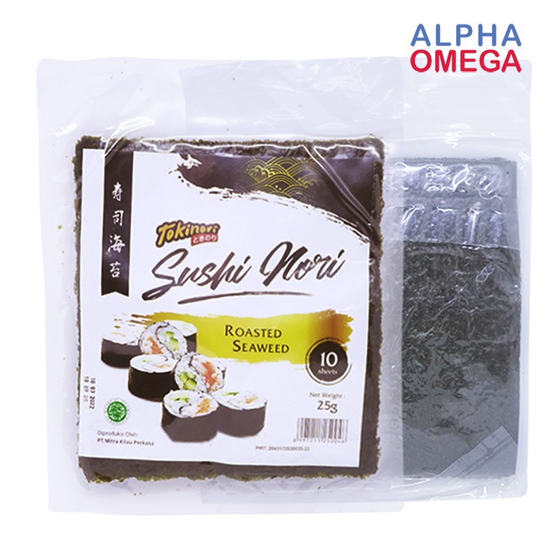 

TOKINORI SUSHI NORI ROASTED SEAWEED 10 SHEET 23 GR - SNACK RUMPUT LAUT