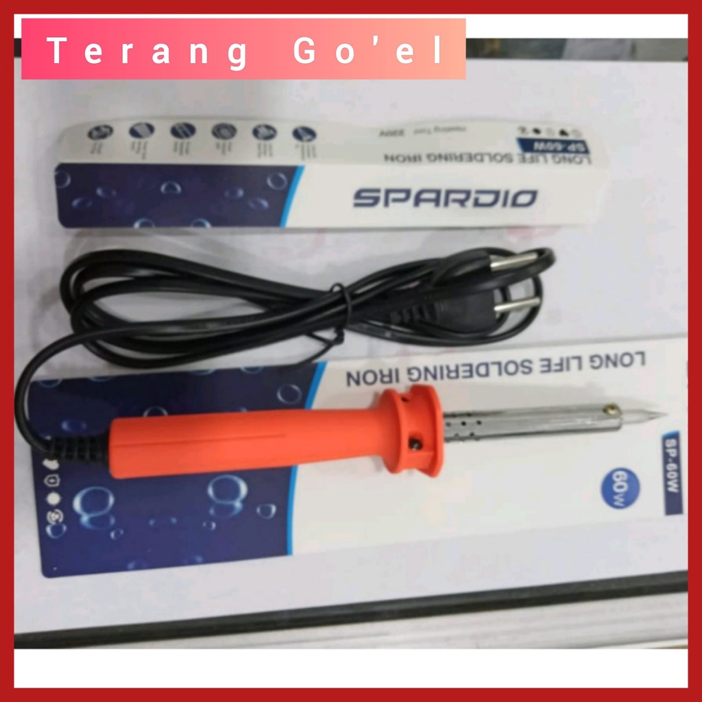 SOLDER LISTRIK 40 WATT dan 60 WATT SPARDIO UJUNG KRISTAL BESAR / SOLDER LISTRIK