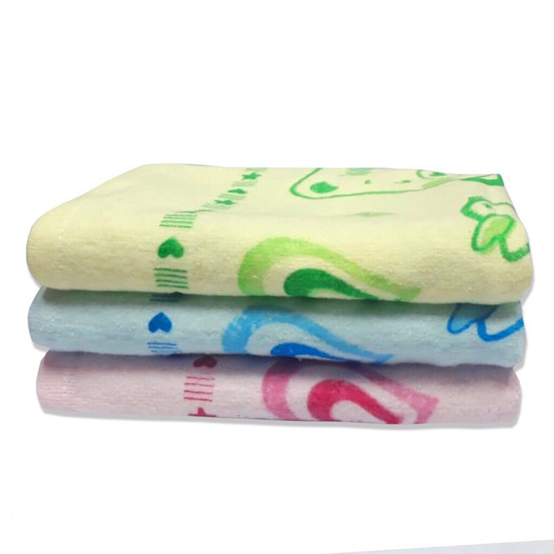 Handuk Bayi Ivory Sablon 120x60 cm/HANDUK MANDI/HANDUK KERINGAT BAHAN KATUN HALUS &amp; NYAMAN (MURAH)