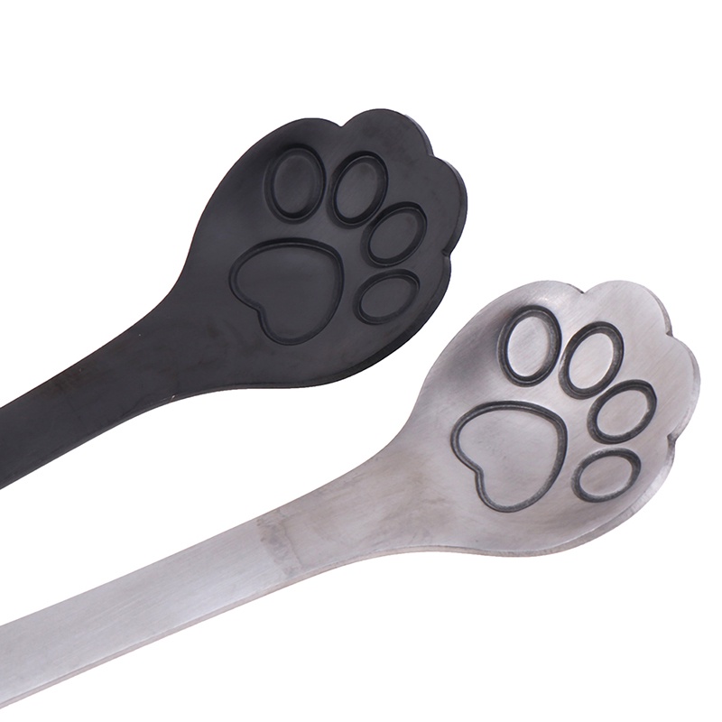 1pc Sendok Aduk Kopi / Dessert Bentuk Cakar Kucing Bahan Stainless Steel