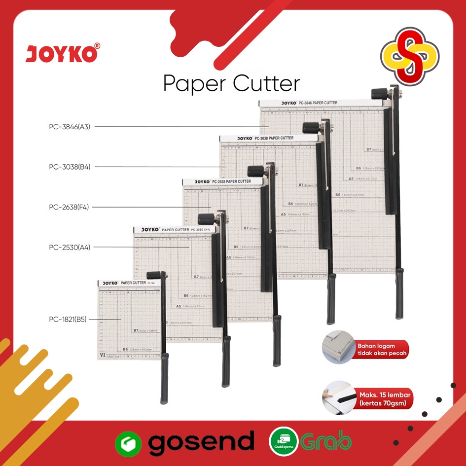 Paper Cutter / Pemotong Kertas Joyko PC-3038 B4 250 X 353 mm