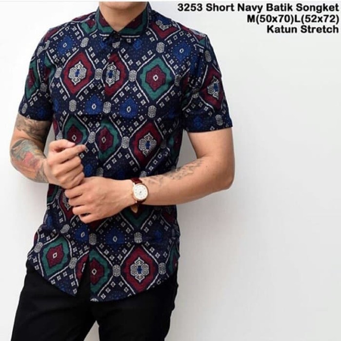 Baju Batik Pria Bahan Katun / Batik Casual / Batik Gaya