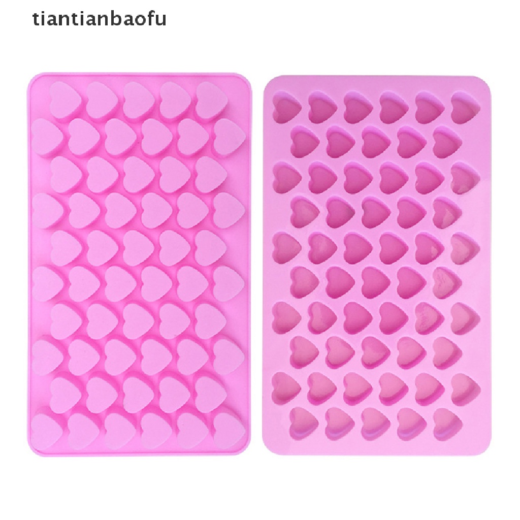 [tiantianbaofu] Mini Heart Mold Silicone Ice Cube Tray DIY Chocolate Fondant Mould 3D Pastry Boutique