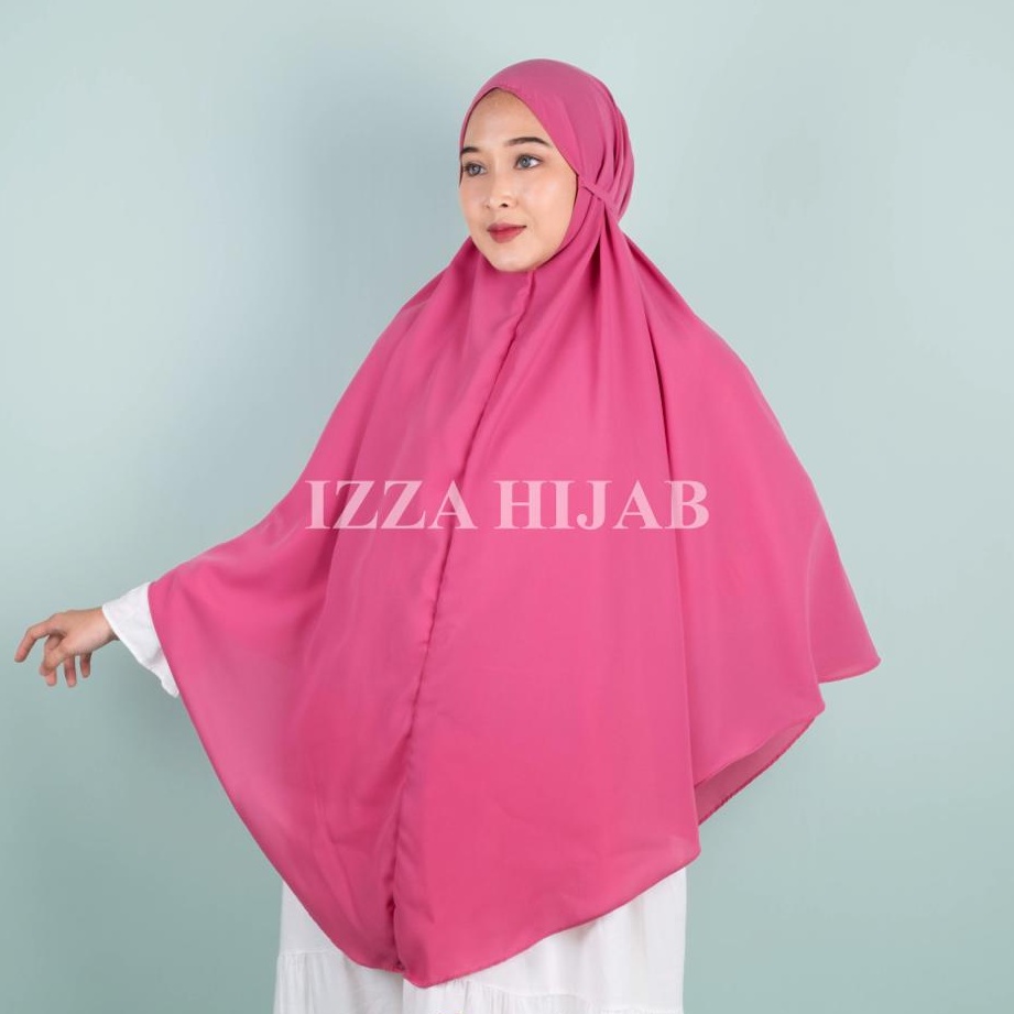 hijab instan jumbo xxxl syar'i non pet tali pisah bahan wolfis