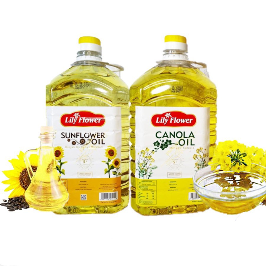 Lily Flower Canola Oil / Minyak Kanola 5 L ltr liter / 5L 5ltr 5liter