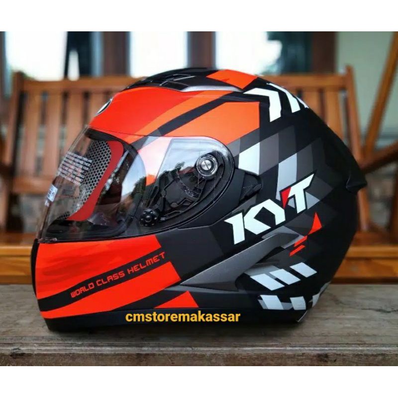 Helm KYT Falcon Motif Full Face SNI DOT Armour dan Faster Edition