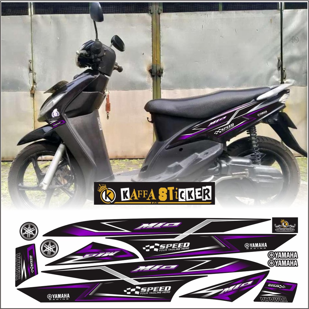 COD /LIS STIKER Striping Mio Sporty variasi ungu hitam sticker VARIASI