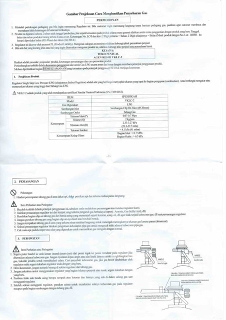 Regulator Gas LPG Katsura VKLC-2 Japan Technology, Regulator Jepang