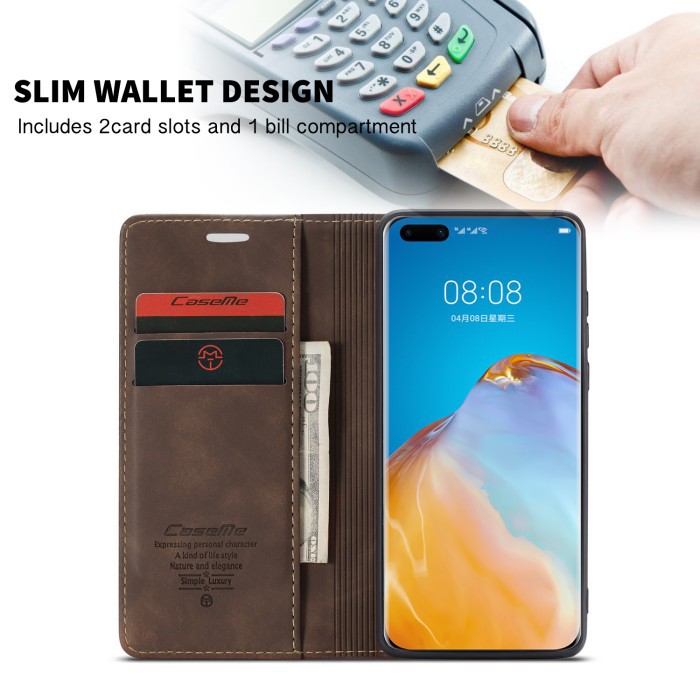 HUAWEI P40 LEATHER FLIP WALLET CASE DOMPET MAGNETIC COVER