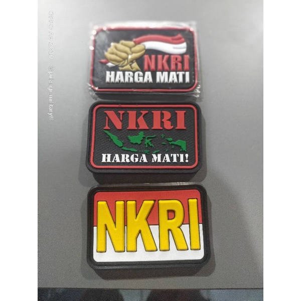 patch rubber NKRI tempelan karet tactical