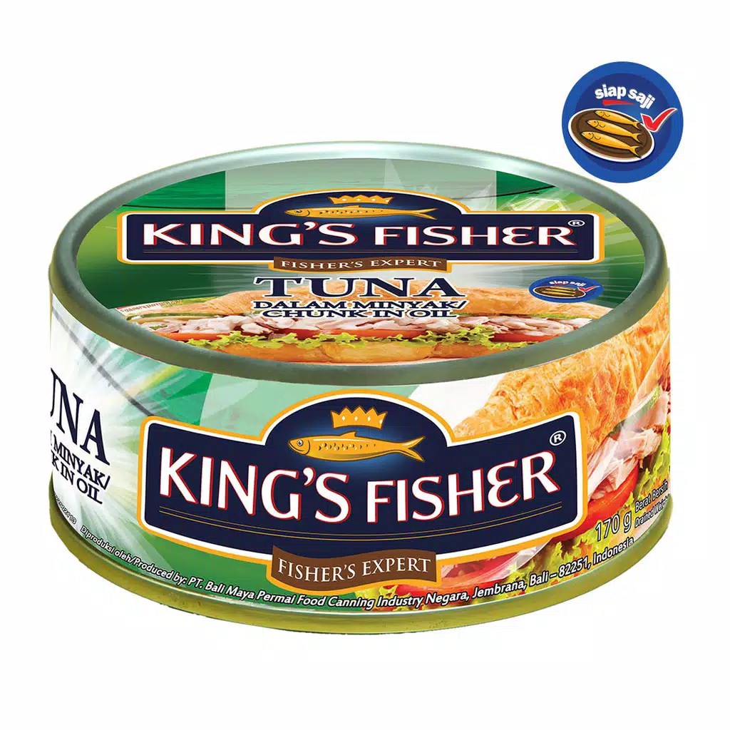 

King's Fisher Tuna dalam Minyak Nabati / Chunk in Oil 170 gr