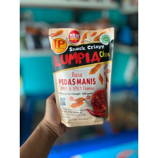 

IP snack crispy Lumpia Chips pedas manis 200g