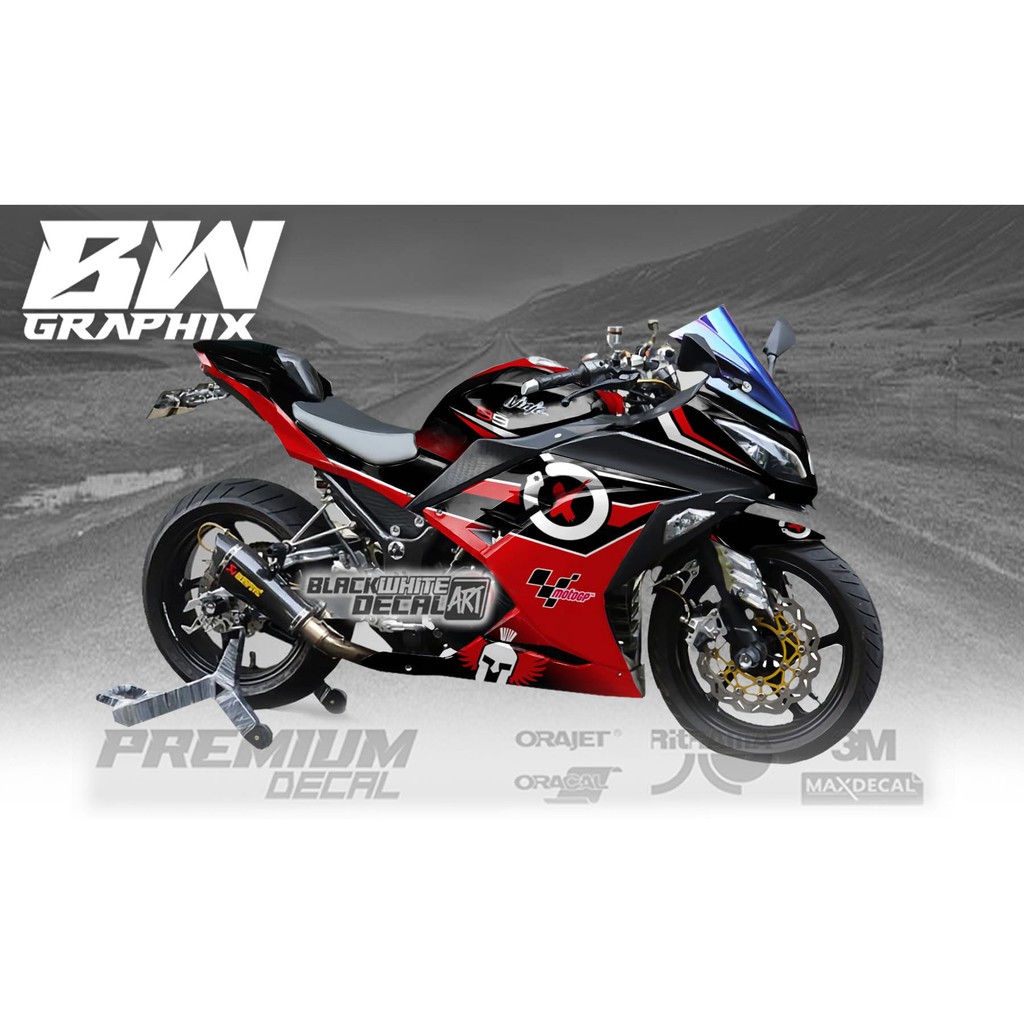 Decal / Dekal ZX 250 Fi / Ninja 250 Fi ZONE Stiker / sticker
