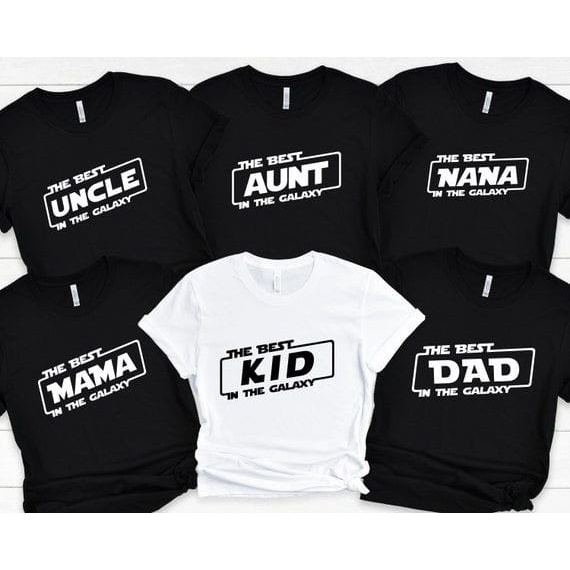 MYSTIQUE.ID-BAJU KAOS FAMILY THE BEST FAMILY IN THE GALAXY T-SHIRT LUCU DAN AESTHETIC