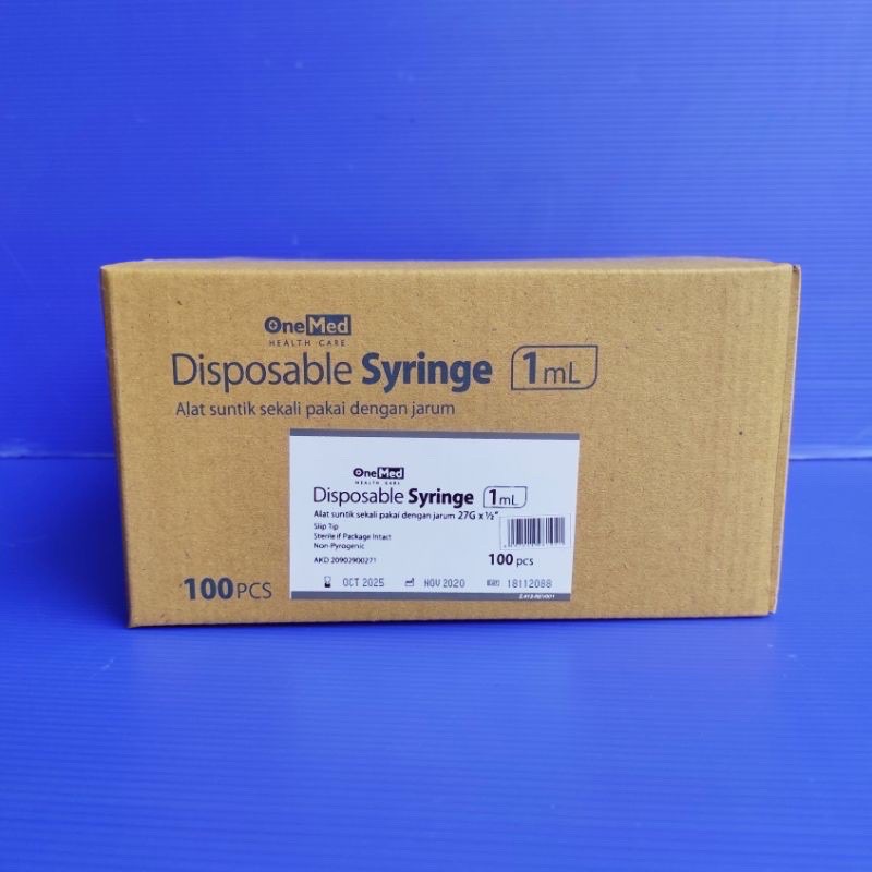 Spuit 1 cc onemed / disposible syringe 1 ml