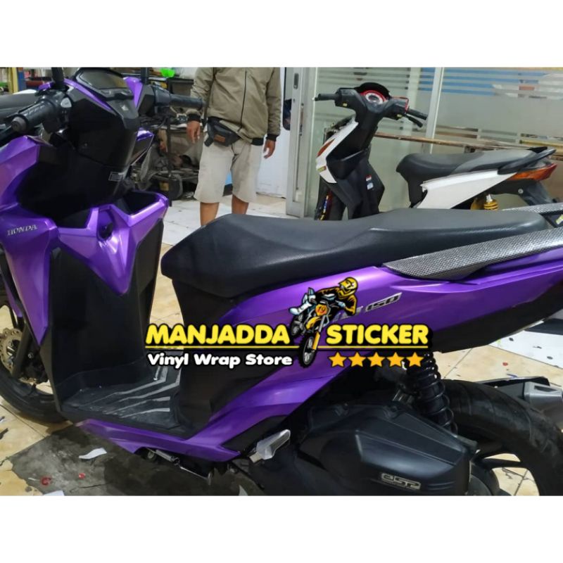 STIKER SKOT MOTOR WARNA UNGU METALIC CANDY SUPER GLOSSY